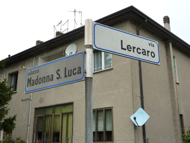 Piazza Madonna S. Luca e via Lercaro a Bosaro (RO)