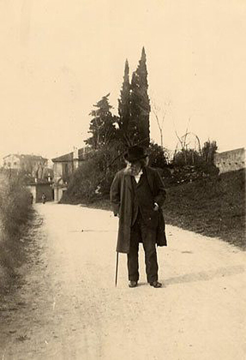 image of Giosue Carducci sulla strada della sua casa