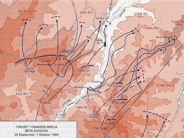 L'avanzata della 88a Divisione USA verso Imola