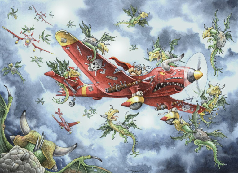 immagine di vichingo volante