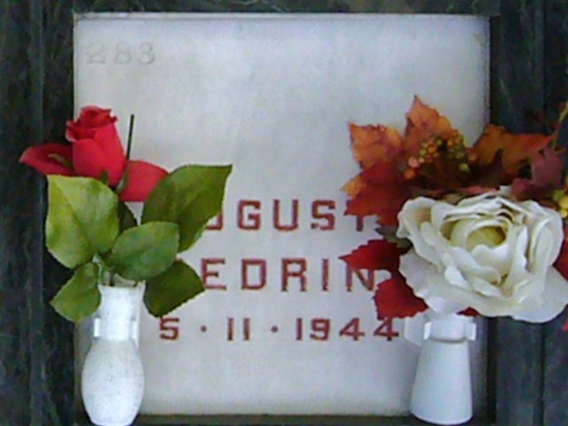 Tomba di Augusto Pedrini, ucciso il 30 ottobre 1944 a Casteldebole - Sacrario dei partigiani alla Certosa (BO)