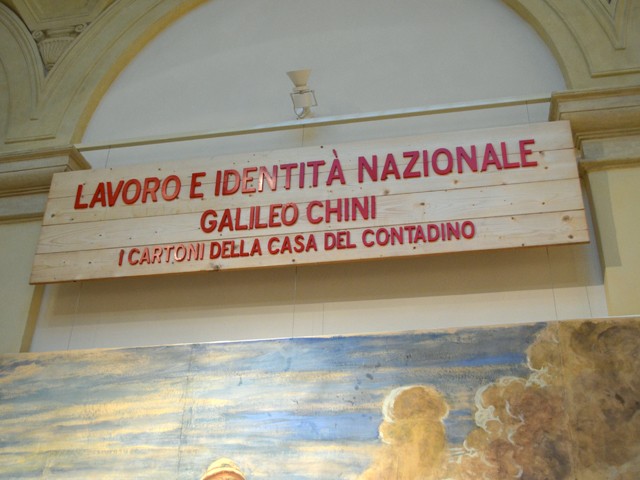 Mostra dei cartori preparatori di Galileo Chini  per gli affreschi della Casa del Contadino di Bologna 