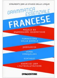 copertina di Grammatica essenziale francese
a cura di Anne Ghestin e Patrick Henrard, De Agostini, 2018 

