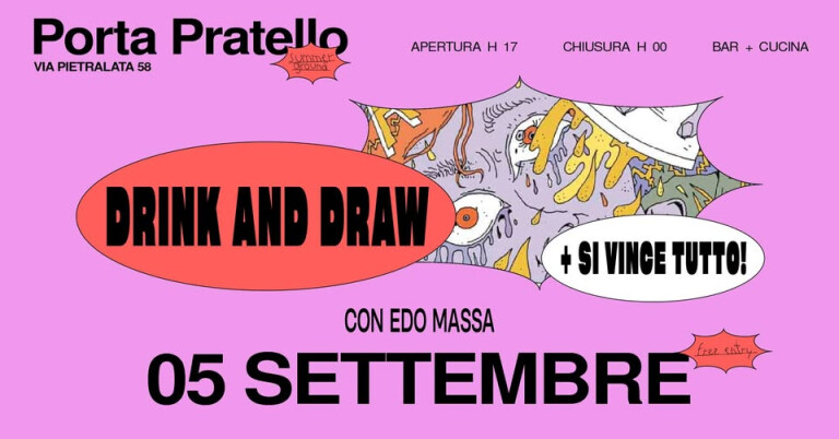 copertina di Drink and Draw con Edo Massa