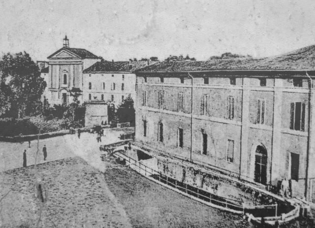 Il sostegno sul Navile e la chiesa di San Gaetano