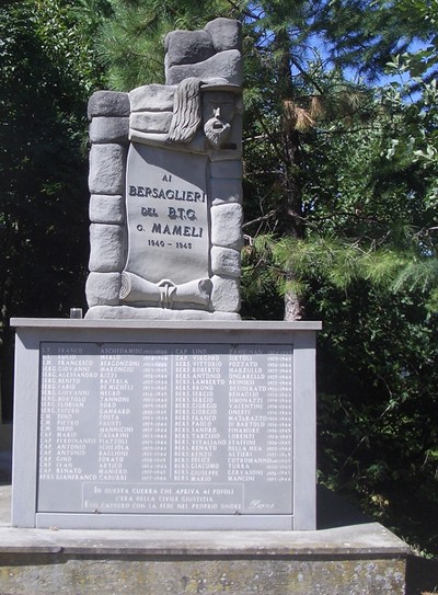Monumento ai Bersaglieri del Btg Mameli - Cimitero di Valsalva