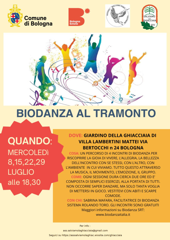 copertina di Biodanza al tramonto