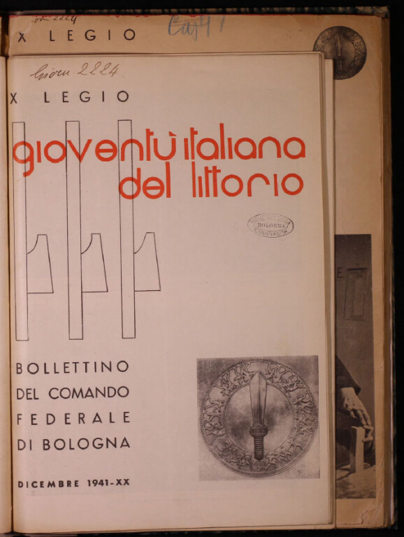 «Gioventù italiana del Littorio. Bollettino del Comando federale di Bologna»
