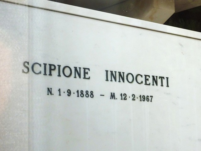 Tomba di Scipione Innocenti - Cimitero della Certosa (BO)
