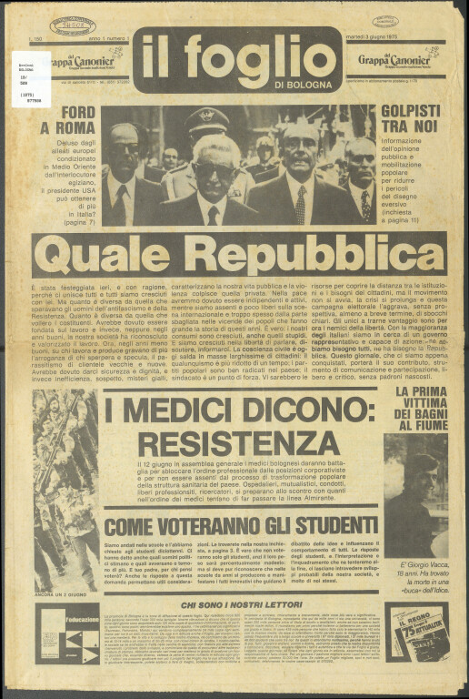 immagine di «Il Foglio di Bologna»