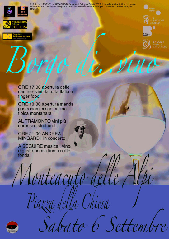copertina di Borgo di...vino e concerto di Andrea Mingardi 