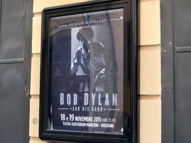 Locandina del concerto di Dylan