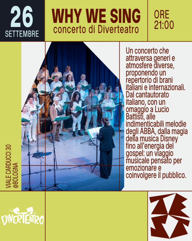 copertina di WHY WE SING - Il concerto del coro Diverteatro