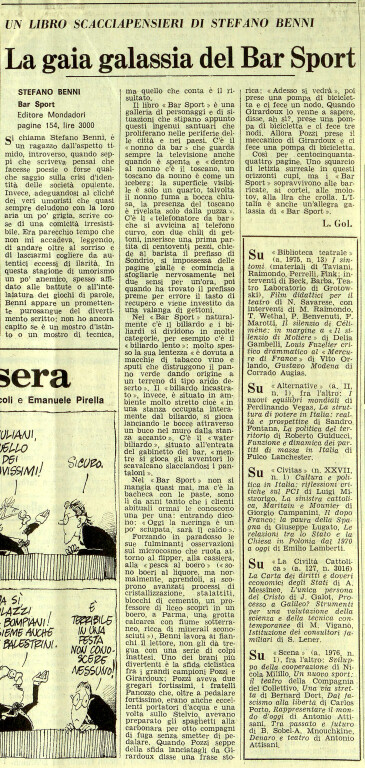 immagine di Le recensioni: L. Gol., La gaia galassia del Bar Sport