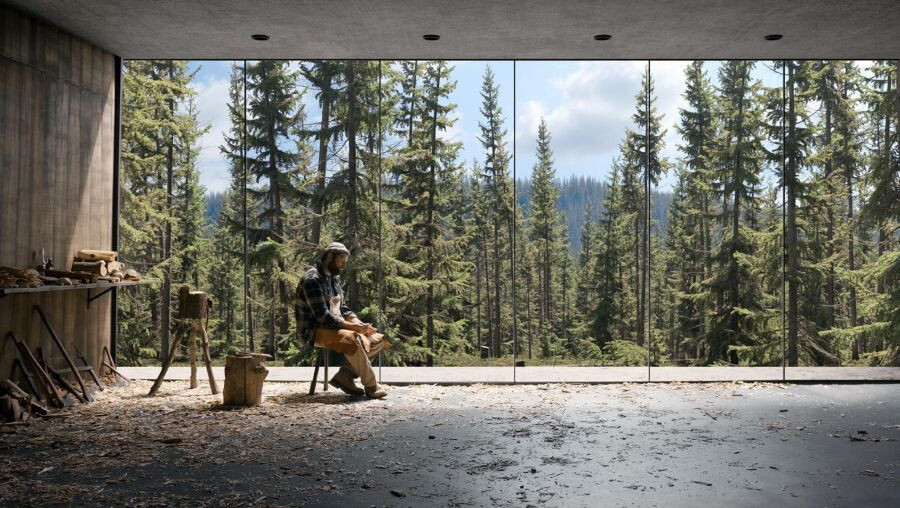 David Claerbout, The Woodcarver and the Forest, 2025