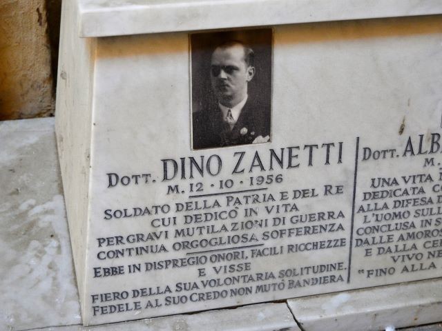 Tomba di Dino Zanetti - Cimitero comunale della Certosa (BO)