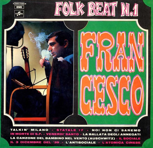 L'album "Folk Beat n. 1" di F. Guccini - ed. La Voce del Padrone - 1967 - Fonte: www.francescoguccini.net