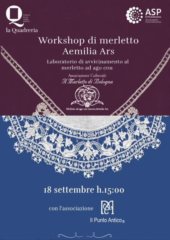 copertina di Workshop di merletto “Aemilia Ars” alla Quadreria