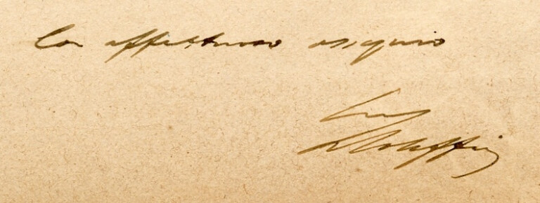 Autografo di Leone Bolaffio 