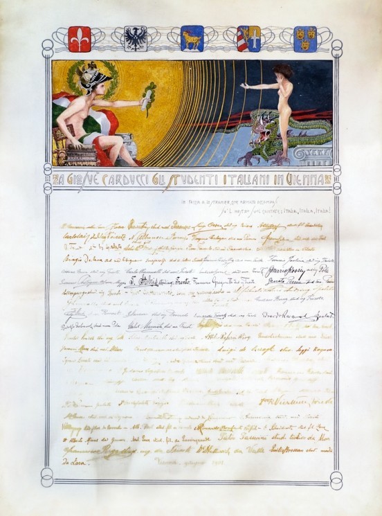 copertina di Gli studenti italiani a Vienna per i 40 anni di insegnamento, 1901