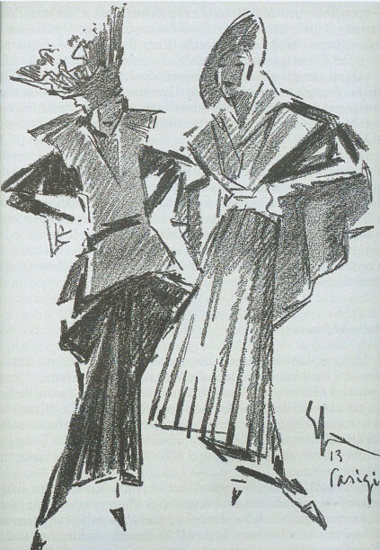 Enrico Sacchetti, Abiti alla moda di Parigi