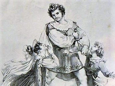 Giovanni Battista Rubini e la moglie nel "Pirata" di V. Bellini 