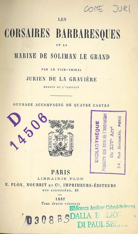 cover of Les corsaires barbaresques et la marine de Soliman le Grand