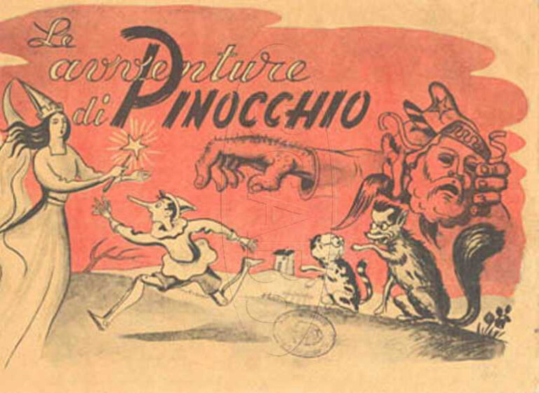 copertina di Le avventure di Pinocchio - Chi vota per il Fronte democratico popolare vota per il comunismo - Votate contro il comunismo e contro il capitalismo 