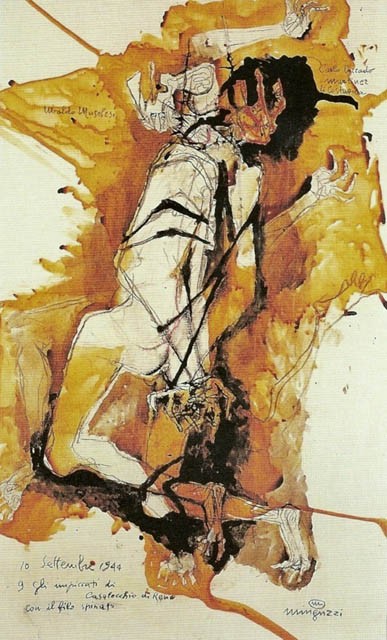L. Minguzzi - Gli impiccati di Casalecchio di Reno con il filo spinato
