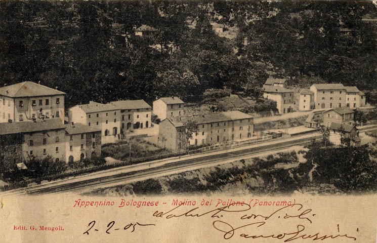 Una rara immagine della stazione di Molino del Pallone nel 1905 