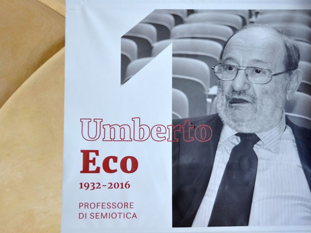 Il prof. Umberto Eco - Archiginnasio (BO) - Dal 1088 innoviamo il futuro - 2019