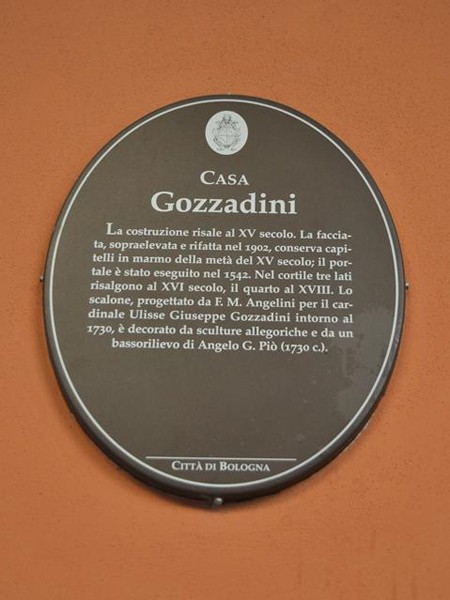 Casa Gozzadini - cartiglio