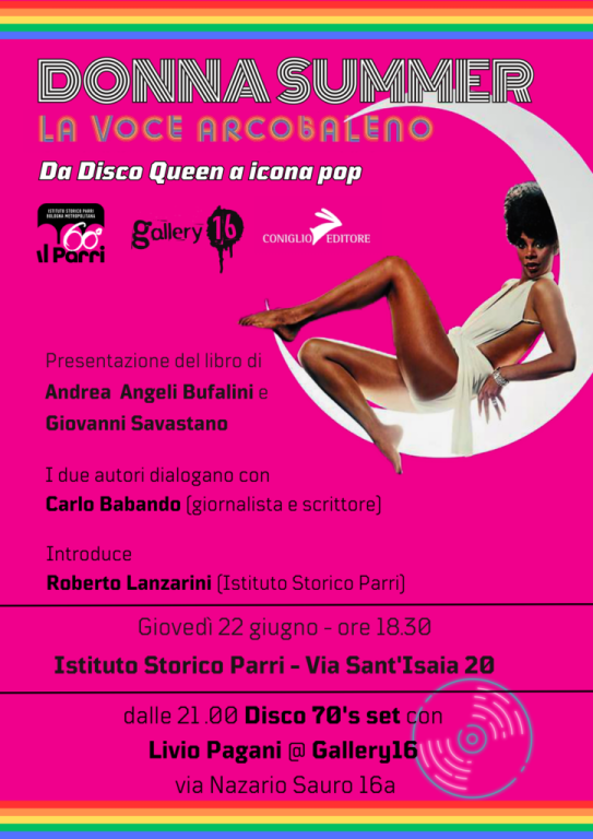 copertina di Donna Summer, la voce arcobaleno.