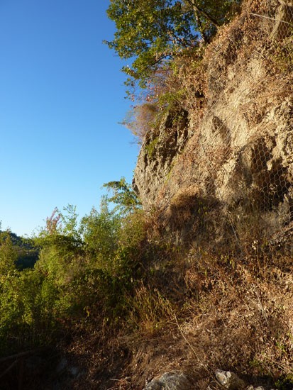 La collina soprastante alla grotta del Farneto 