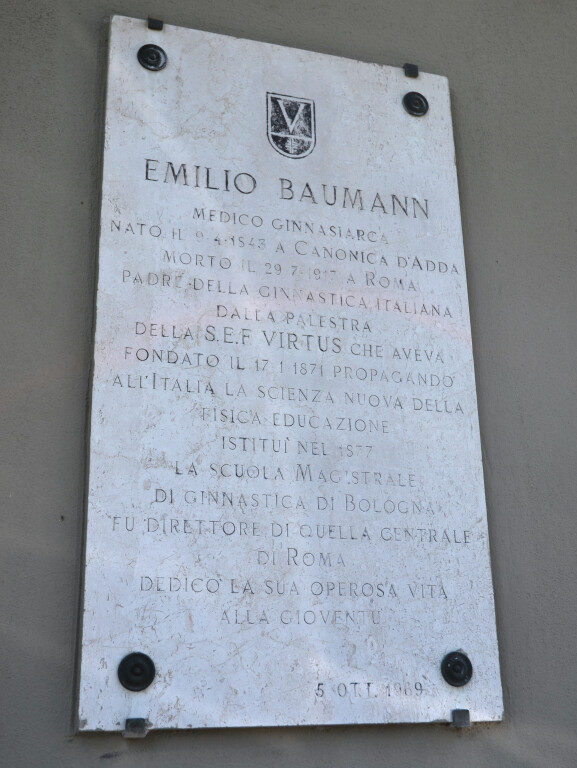 Lapide a ricordo di Emilio Baumann