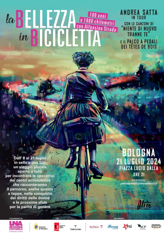 copertina di La bellezza in bicicletta. 100 anni e 1000 chilometri con Alfonsina Strada