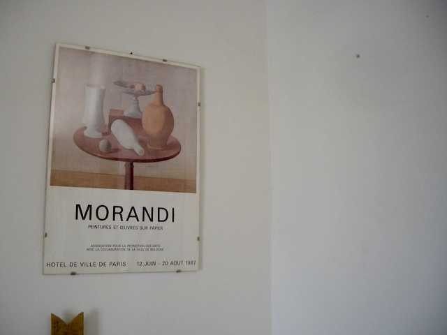 Manifesto di una mostra di opere di Morandi