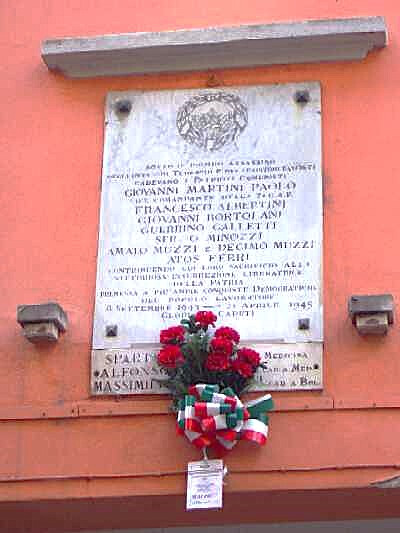 Lapide dei partigiani caduti 