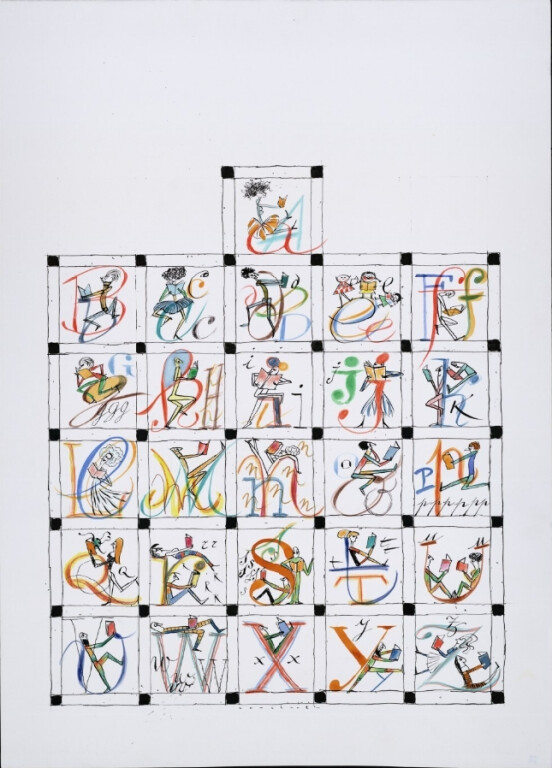 image de L'alfabeto di Pirro Cuniberti per la Biblioteca Salaborsa