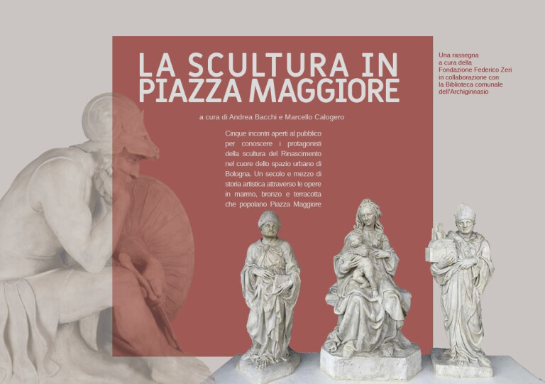copertina di La scultura in Piazza Maggiore