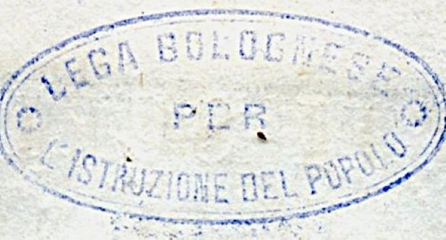 Timbro della Lega Bolognese per l'Istruzione del Popolo
