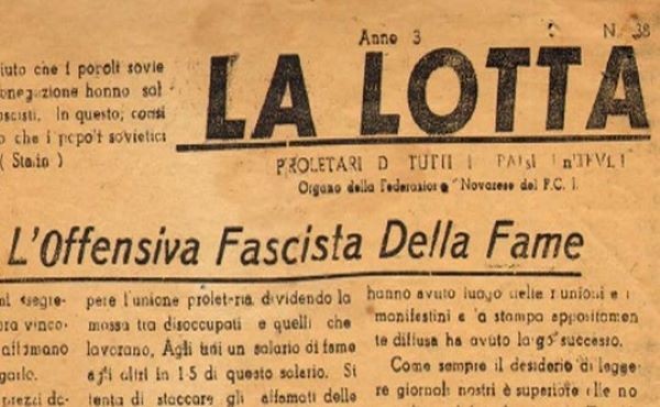 Numero del giornale clandestino "La lotta"