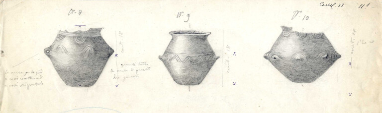 Cartelle Gozzadini, Cart. 33, n. 11 b, Vasi etruschi