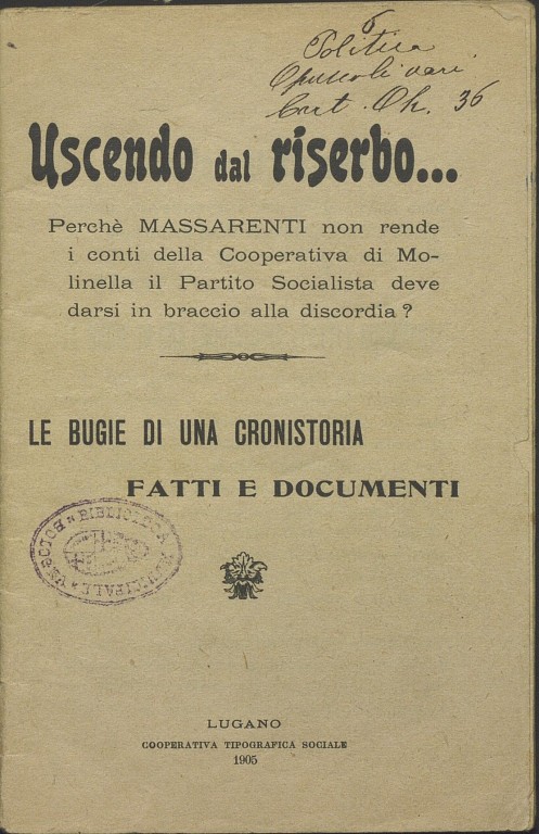 image of Contro Massarenti: le critiche interne al Partito socialista