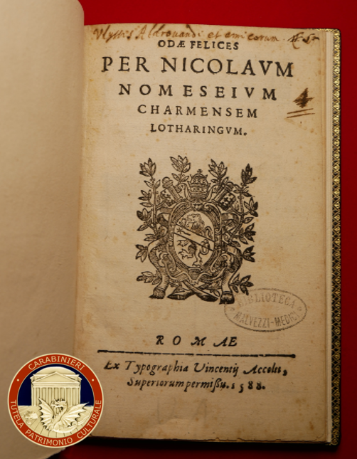 cover of Restituito alla Biblioteca dell’Archiginnasio un rarissimo opuscolo del ‘500