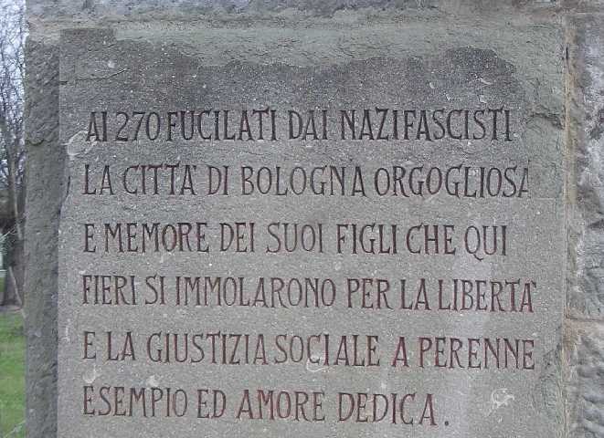 Monumento a ricordo delle vittime del Poligono di Tiro (BO)