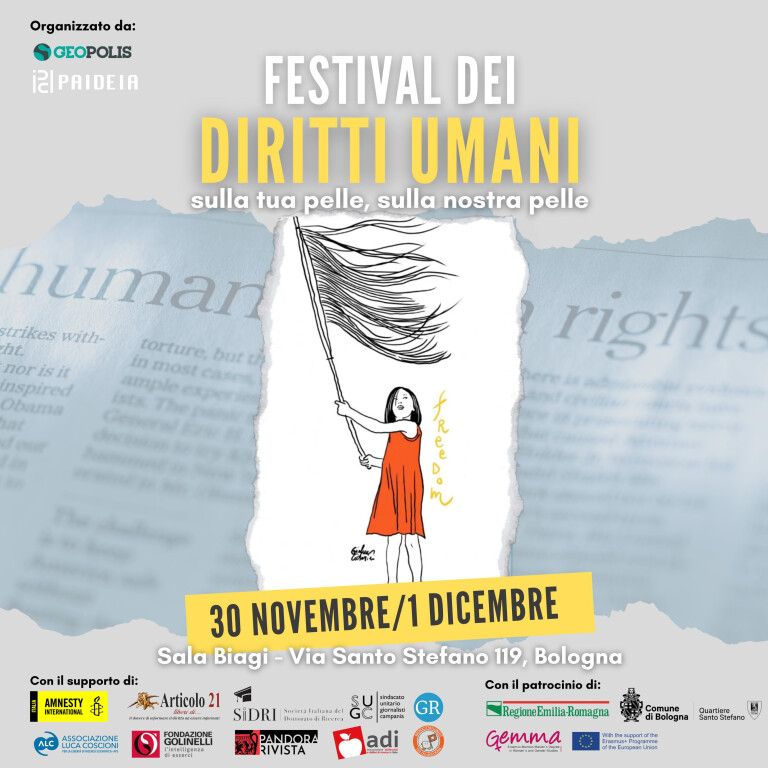 copertina di Festival dei Diritti Umani - Sulla tua pelle, sulla nostra pelle