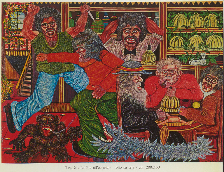 immagine di La Via Crucis degli ubriachi dipinta in quattordici tele dal pittore Nerone (1975)