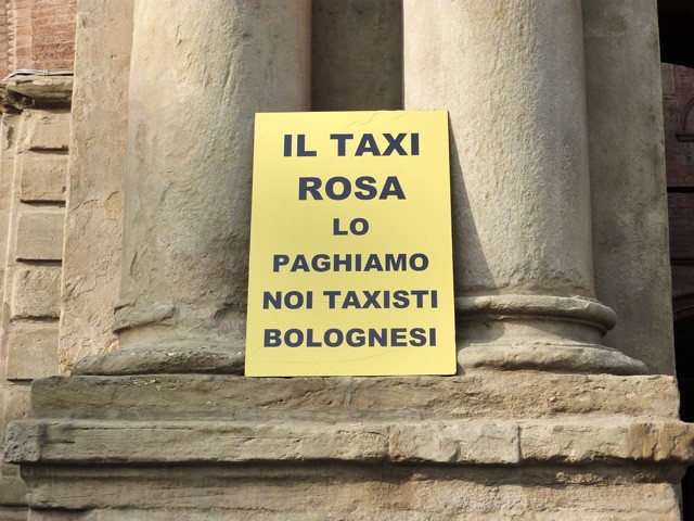 Il taxi rosa lo paghiamo noi taxisti bolognesi