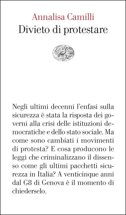 copertina di Divieto di protestare